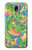 S3273 Flower Line Art Pattern Etui Coque Housse pour Samsung Galaxy J7 (2018), J7 Aero, J7 Top, J7 Aura, J7 Crown, J7 Refine, J7 Eon, J7 V 2nd Gen, J7 Star