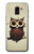 S0360 Coffee Owl Etui Coque Housse pour Samsung Galaxy J6 (2018)