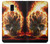 S0863 Hell Fire Skull Etui Coque Housse pour Samsung Galaxy J6 (2018)