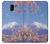 S1060 Mount Fuji Sakura Cherry Blossom Etui Coque Housse pour Samsung Galaxy J6 (2018)