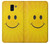 S1146 Yellow Sun Smile Etui Coque Housse pour Samsung Galaxy J6 (2018)