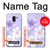 S2361 Fleurs blanches Violet Etui Coque Housse pour Samsung Galaxy J6 (2018)