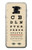 S2502 Eye Exam Chart Decorative Decoupage Poster Etui Coque Housse pour Samsung Galaxy J6 (2018)