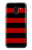 S2638 Black and Red Striped Etui Coque Housse pour Samsung Galaxy J6 (2018)