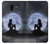 S2668 Mermaid Silhouette Moon Night Etui Coque Housse pour Samsung Galaxy J6 (2018)
