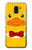 S2760 Yellow Duck Tuxedo Cartoon Etui Coque Housse pour Samsung Galaxy J6 (2018)