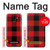 S2931 Rouge Buffle motif de vérification Etui Coque Housse pour Samsung Galaxy J6 (2018)