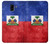 S3022 Haiti Flag Etui Coque Housse pour Samsung Galaxy J6 (2018)