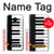 S3078 Noir et blanc Clavier de piano Etui Coque Housse pour Samsung Galaxy J6 (2018)