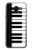 S3078 Black and White Piano Keyboard Etui Coque Housse pour Samsung Galaxy J6 (2018)