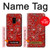 S3354 Rouge classique Bandana Etui Coque Housse pour Samsung Galaxy S9
