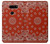 S3355 Bandana Red Pattern Etui Coque Housse pour LG V30, LG V30 Plus, LG V30S ThinQ, LG V35, LG V35 ThinQ