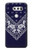 S3357 Navy Blue Bandana Pattern Etui Coque Housse pour LG V30, LG V30 Plus, LG V30S ThinQ, LG V35, LG V35 ThinQ