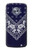 S3357 Navy Blue Bandana Pattern Etui Coque Housse pour Motorola Moto X4