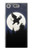 S3323 Flying Elephant Full Moon Night Etui Coque Housse pour Sony Xperia XZ1