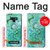 S2653 Dragon Vert Turquoise Pierre Graphique Etui Coque Housse pour Note 9 Samsung Galaxy Note9