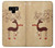 S3081 Wooden Raindeer Graphic Printed Etui Coque Housse pour Note 9 Samsung Galaxy Note9
