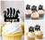 TA0676 Viking Ship bois Cupcake Toppers Acrylique De Mariage Joyeux anniversaire pour Gâteau Partie Décoration 10 Pièces
