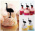 TA0716 Ostrich Zoo Animal Cupcake Toppers Acrylique De Mariage Joyeux anniversaire pour Gâteau Partie Décoration 10 Pièces