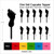 TA0722 Foot Print Cupcake Toppers Acrylique De Mariage Joyeux anniversaire pour Gâteau Partie Décoration 10 Pièces