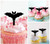 TA0723 Halloween Flying Bat Cupcake Toppers Acrylique De Mariage Joyeux anniversaire pour Gâteau Partie Décoration 10 Pièces