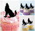 TA0749 Wolf Howling Cupcake Toppers Acrylique De Mariage Joyeux anniversaire pour Gâteau Partie Décoration 10 Pièces