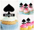 TA0824 poker Spade Cupcake Toppers Acrylique De Mariage Joyeux anniversaire pour Gâteau Partie Décoration 10 Pièces