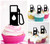 TA0855 Gasoline Fuel dispenser Filling Station Cupcake Toppers Acrylique De Mariage Joyeux anniversaire pour Gâteau Partie Décoration 10 Pièces