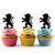 TA0857 Rampant Lion Cupcake Toppers Acrylique De Mariage Joyeux anniversaire pour Gâteau Partie Décoration 10 Pièces