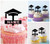 TA0869 Place académique Cap Graduation Cupcake Toppers Acrylique De Mariage Joyeux anniversaire pour Gâteau Partie Décoration 10 Pièces