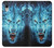 S0752 Blue Fire Grim Wolf Etui Coque Housse pour iPhone XR