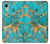 S2906 Aqua Turquoise Stone Etui Coque Housse pour iPhone XR