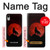S2955 Loup Hurlant Rouge Lune Etui Coque Housse pour iPhone XR