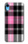 S3091 Pink Plaid Pattern Etui Coque Housse pour iPhone XR
