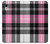 S3091 Pink Plaid Pattern Etui Coque Housse pour iPhone XR