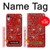 S3354 Rouge classique Bandana Etui Coque Housse pour iPhone XR