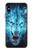 S0752 Blue Fire Grim Wolf Etui Coque Housse pour iPhone X, iPhone XS