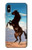 S0934 Wild Black Horse Etui Coque Housse pour iPhone X, iPhone XS