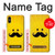 S1145 Soleil jaune Mustache Etui Coque Housse pour iPhone X, iPhone XS