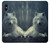 S1516 White Wolf Etui Coque Housse pour iPhone X, iPhone XS
