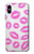 S2214 Pink Lips Kisses Etui Coque Housse pour iPhone X, iPhone XS