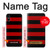 S2638 Noir et Rouge rayé Etui Coque Housse pour iPhone X, iPhone XS