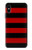 S2638 Black and Red Striped Etui Coque Housse pour iPhone X, iPhone XS