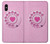 S2847 Pink Retro Rotary Phone Etui Coque Housse pour iPhone X, iPhone XS