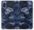 S2959 Navy Blue Camo Camouflage Etui Coque Housse pour iPhone X, iPhone XS