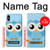 S3029 Bleu mignon Chouette Etui Coque Housse pour iPhone X, iPhone XS