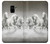 S0933 White Horses Etui Coque Housse pour Samsung Galaxy A8 (2018)