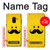 S1145 Soleil jaune Mustache Etui Coque Housse pour Samsung Galaxy A8 (2018)