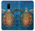 S1249 Blue Sea Turtle Etui Coque Housse pour Samsung Galaxy A8 (2018)