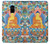 S1256 Buddha Paint Etui Coque Housse pour Samsung Galaxy A8 (2018)